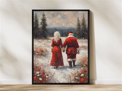 Santa Claus Wall Art Oil Painting Father Christmas Artwork Santa