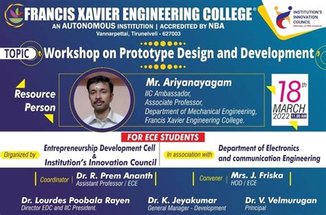 Workshop On Prototype Design And Development News And Events Francis