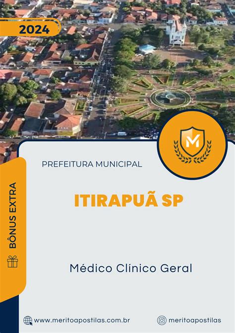 Apostila Médico Clínico Geral Prefeitura de Itirapuã SP 2024 Mérito