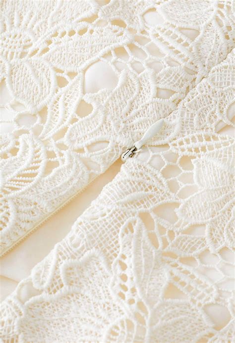 Lily Crochet Lace Crop Top In Cream Retro Indie And Unique Fashion