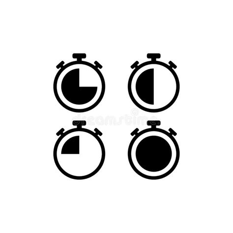 Stopwatches Icons Set Vector Stock Vector Illustration Of Abstract