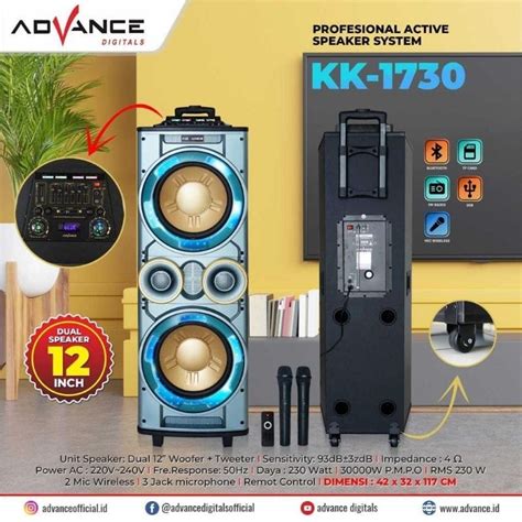 Speaker Portable ADVANCE KK 1730 12 Inch Speaker Bluetooth SPEAKER