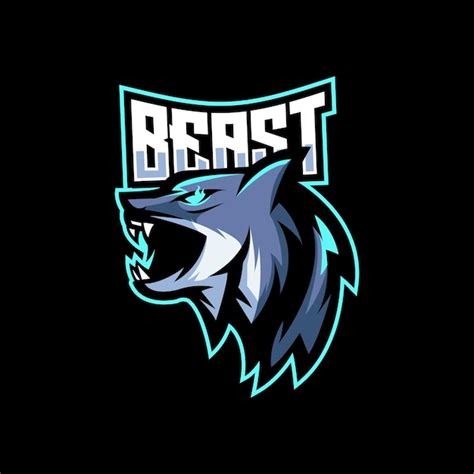 Free Vector Wolf Esport Mascot Design Illustration