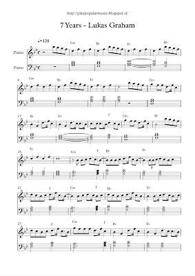 7 Years Old Piano Sheet Music