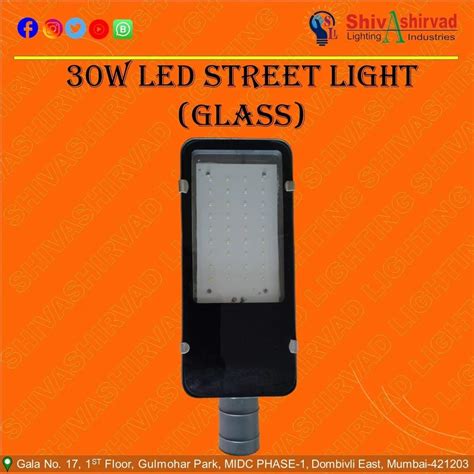 Pure White Isi W Led Street Light Glass Model Aluminium At Rs