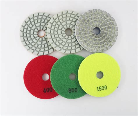 4 Inch Wet Resin Diamond Polishing Pads For Stone Terrazzo Granite