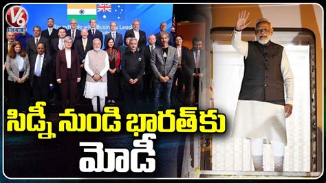 Modi Tour Updates Modi Returns To Delhi From Sydney After Completing