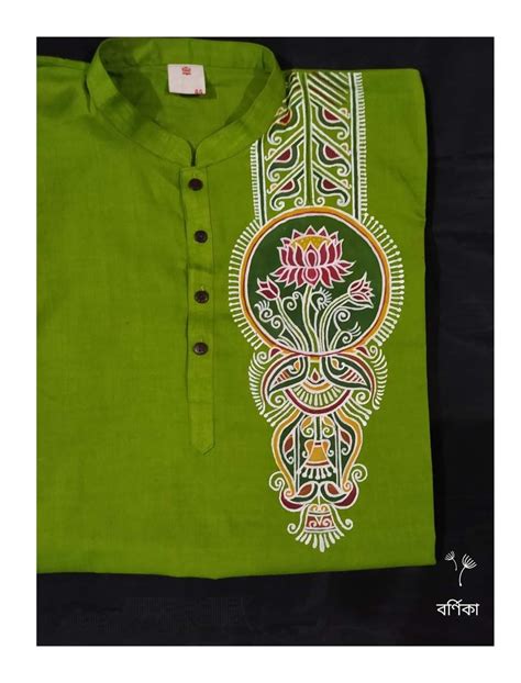 Pin By Godhuli De On Kurta Painting In 2024 Fabric Painting On