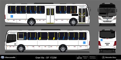 Desenhos de ônibus M A Mascarello Gran Via Porta no meio AC