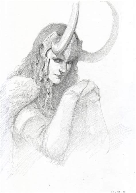 Lady Loki Sketch By Sulamoon On Deviantart