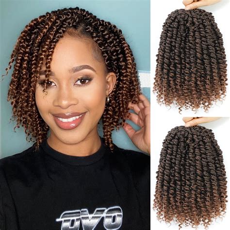 10inch Pre Twisted Short Passion Twist Crochet Hair For Black Women