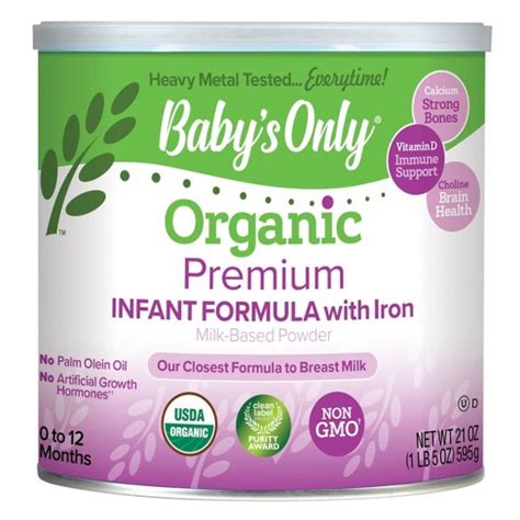Baby's Only Organic Premium Dairy Powder Infant Formula - 21oz : Target