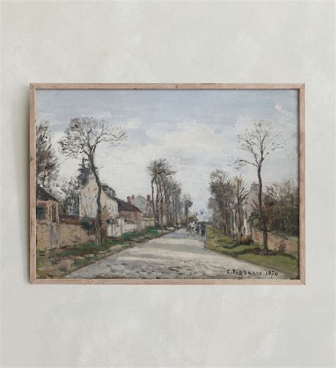 Village Road Painting Vintage Landscape Painting Farmhouse - Etsy