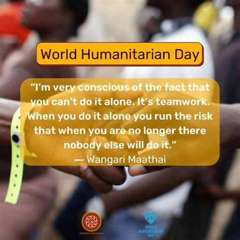 World Humanitarian Day World Humanitarian Day Humanitarian Teamwork