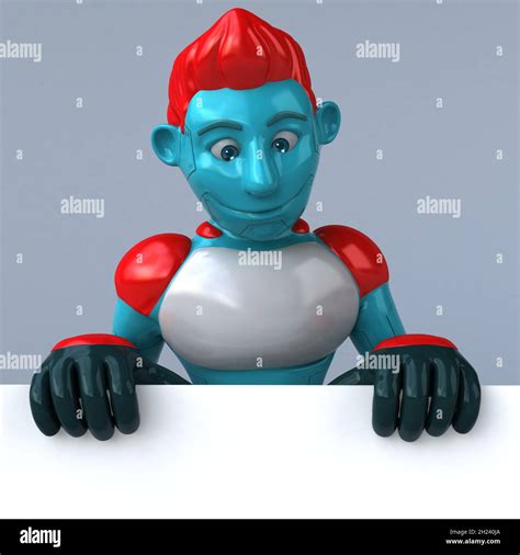 Red Robot 3d Illustration Stock Photo Alamy