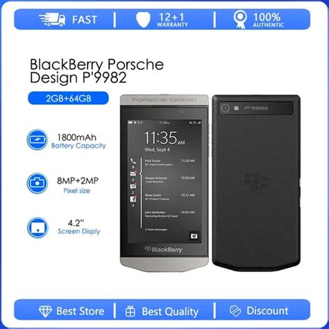 BlackBerry Porsche Design P 9982 Refurbished Original Unlocked 9982 4 2