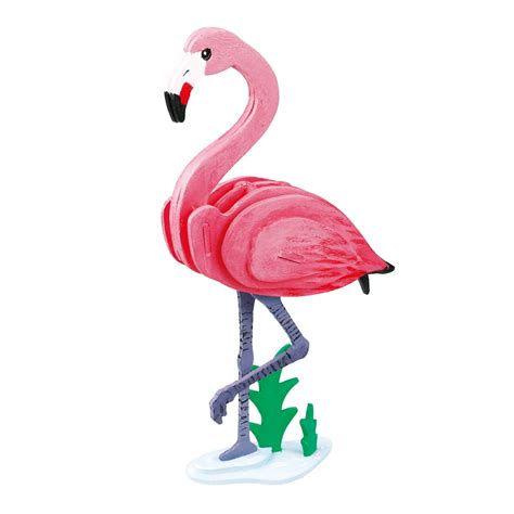 Build Your Own Flamingo 3d Wooden Puzzle With Paints