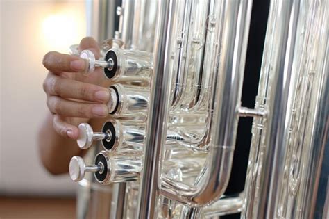 Premium Photo Closeup Of Musical Instrument Buttons Brass Instrument