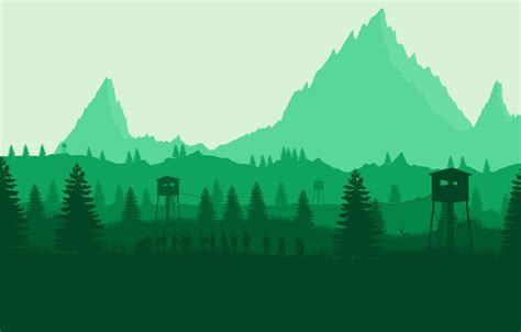 Firewatch 4k Wallpaper Green