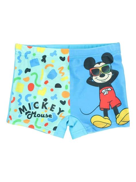 Disney Boxer De Bain Gar On Imprim Mickey Bleu Kiabi