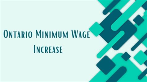 What Is The New Minimum Wage In Ontario Amber Jorrie