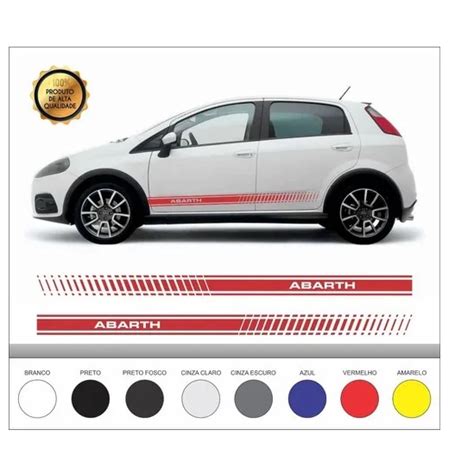 Kit Adesivo Punto Abarth Fiat Faixa Lateral Escorrega o Preço