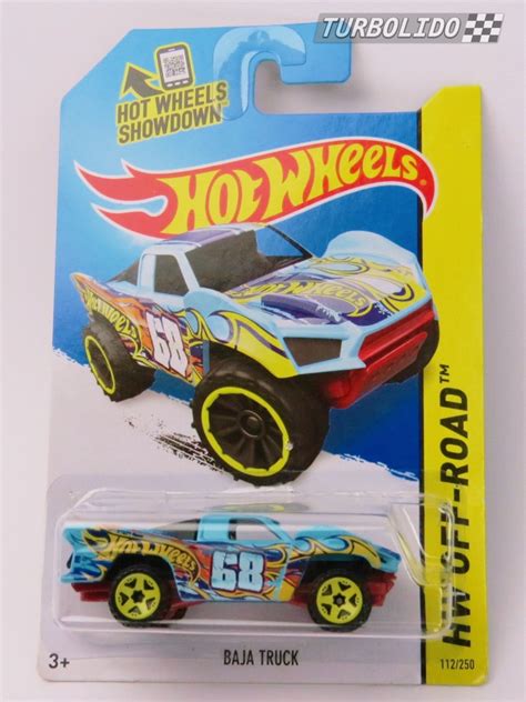 Turbolido Cars Hot Wheels Baja Truck Hw Bfg Aqua Blue With Flames
