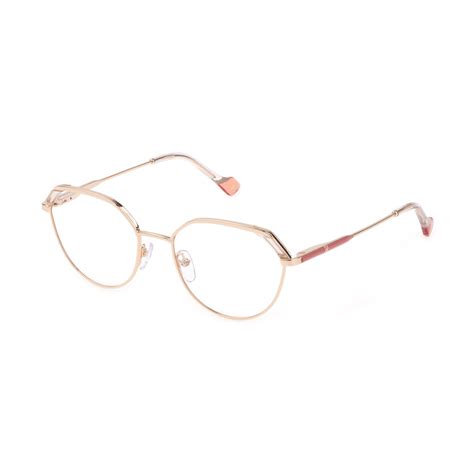 Yalea VYA075 Inge 02AM Polished Copper Gold Eyeglasses Woman