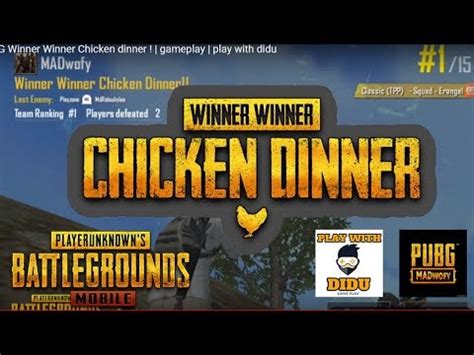 PUBG Winner Winner Chicken Dinner Gameplay Play With Didu