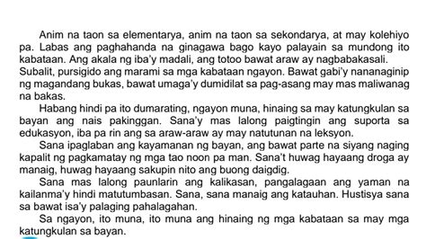 Solved Bilang Isang Lider Sa Inyong Paaralan Ikaw Ay Napiling