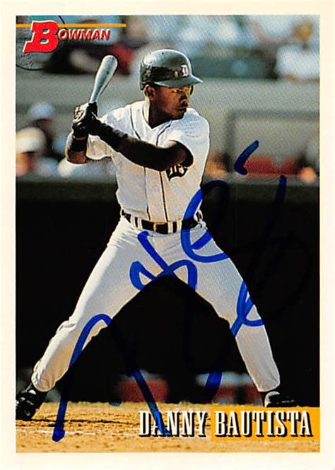 Danny Bautista Autographed Baseball Card Detroit Tigers Ft 1993