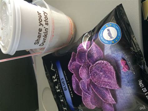 In Flight Serving Blue Potato Chips Why Not Call Purple