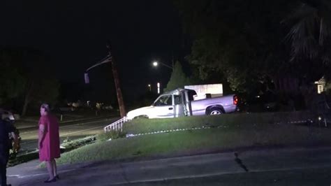 Police Look For Driver Of Truck That Crashed Into Utility Pole At