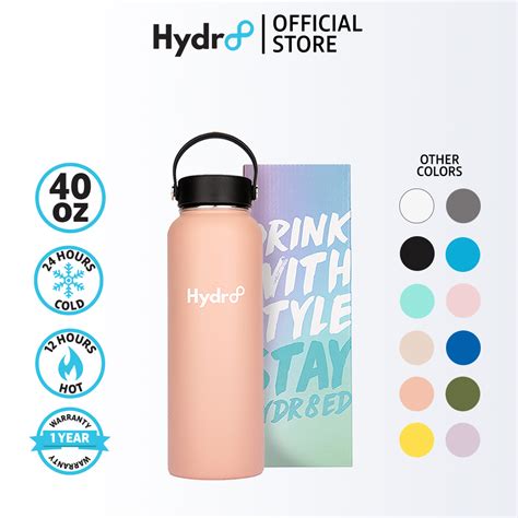 Hydr8 40oz 1180 Ml Nude Pink Wide Mouth Double Wall Vacuum Insulated Flask Stainless Steel