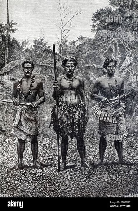 Native Or Indigenous Samoans Or Samoan Men Samoa Polynesia Vintage Or