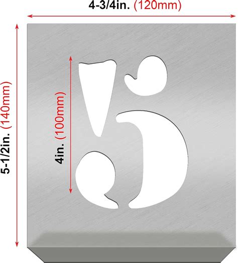 Hautmec Vintage Aluminum Numbers Stencils 0 To 9 Aluminum Stencils