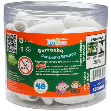 Borracha Ponteira Branca Escolar Unidades Papelaria Material Escolar