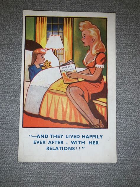 Risqué 1950s Cartoon Postcard Quirky Funny Quotes Etsy