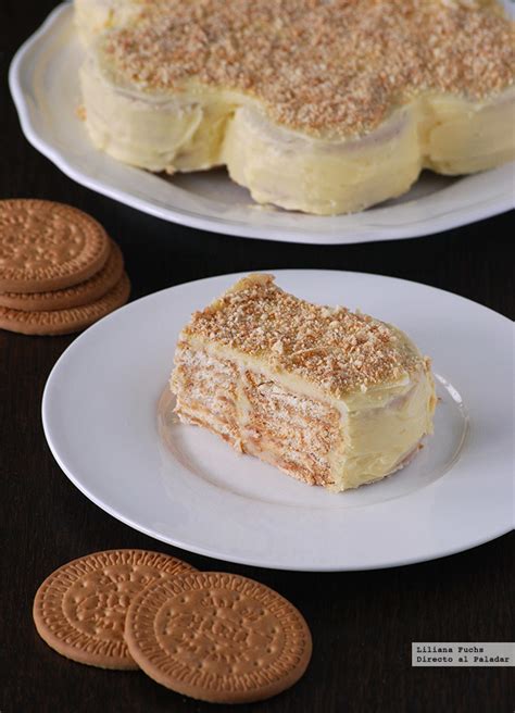 Tarta de galletas María Receta fácil sin horno Directo Al Paladar