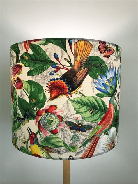 Paradise Lampshade Colourful Botanical Lamp Shade Mesmerizing Blue