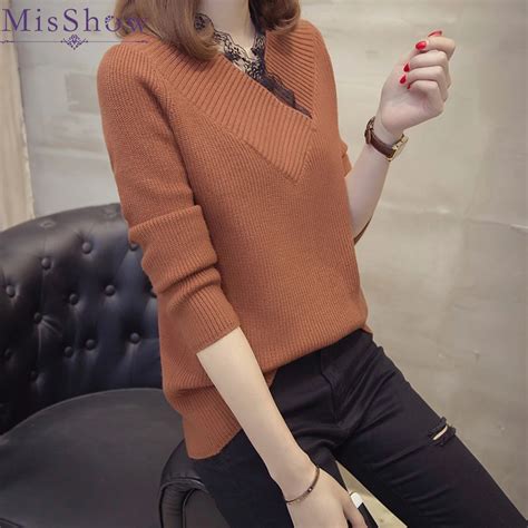 Women Elegant Sweaters And Pullovers Long Sleeve Knitted Loose Sweater