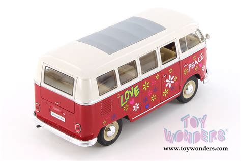 1963 Volkswagen Classical T1 Bus With Lovepeace Decals By Welly 124