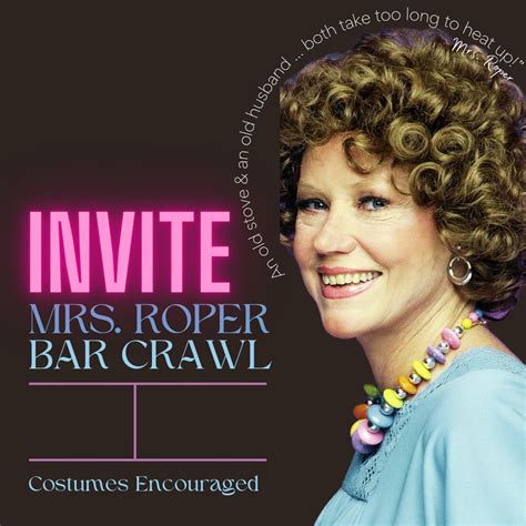 Mrs Roper Bar Crawl Digital Invite Etsy