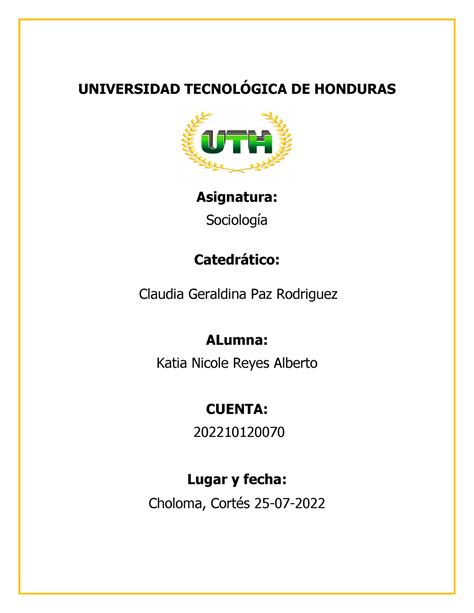 Tarea Iii Parcial Mapas Universidad Tecnolgica De Honduras