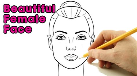 How To Draw A Female Face Easy Sketch To Follow For Beginners Drawing