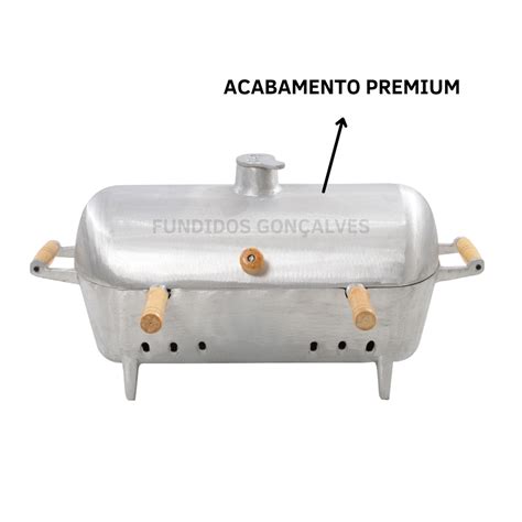 Churrasqueira A Bafo Grande Em Aluminio Fundido Shopee Brasil