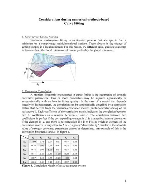 Curve Fitting and Numerical Methods