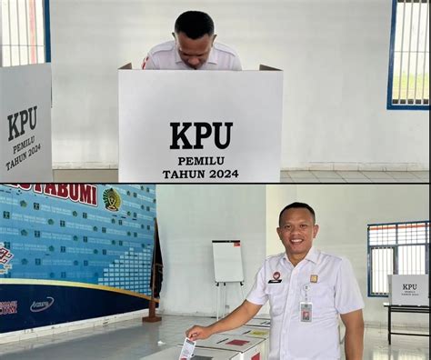 Pesta Demokrasi Pegawai Dan WBP Rutan Kelas IIB Kotabumi Gunakan Hak