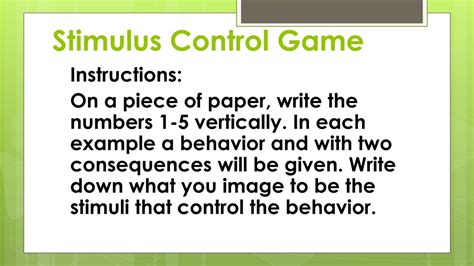 PPT - Stimulus Control PowerPoint Presentation, free download - ID:1015768