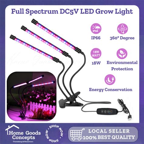 Ready Stocks Led Grow Light Usb Phyto Lamp Full Spectrum Fitolampy